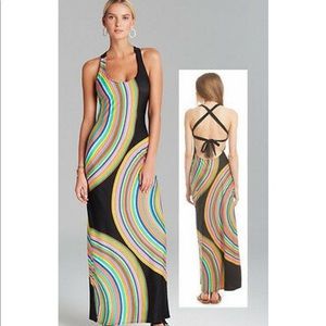 TRINA TURK CROSS BACK MAXI COVER UP DRESS